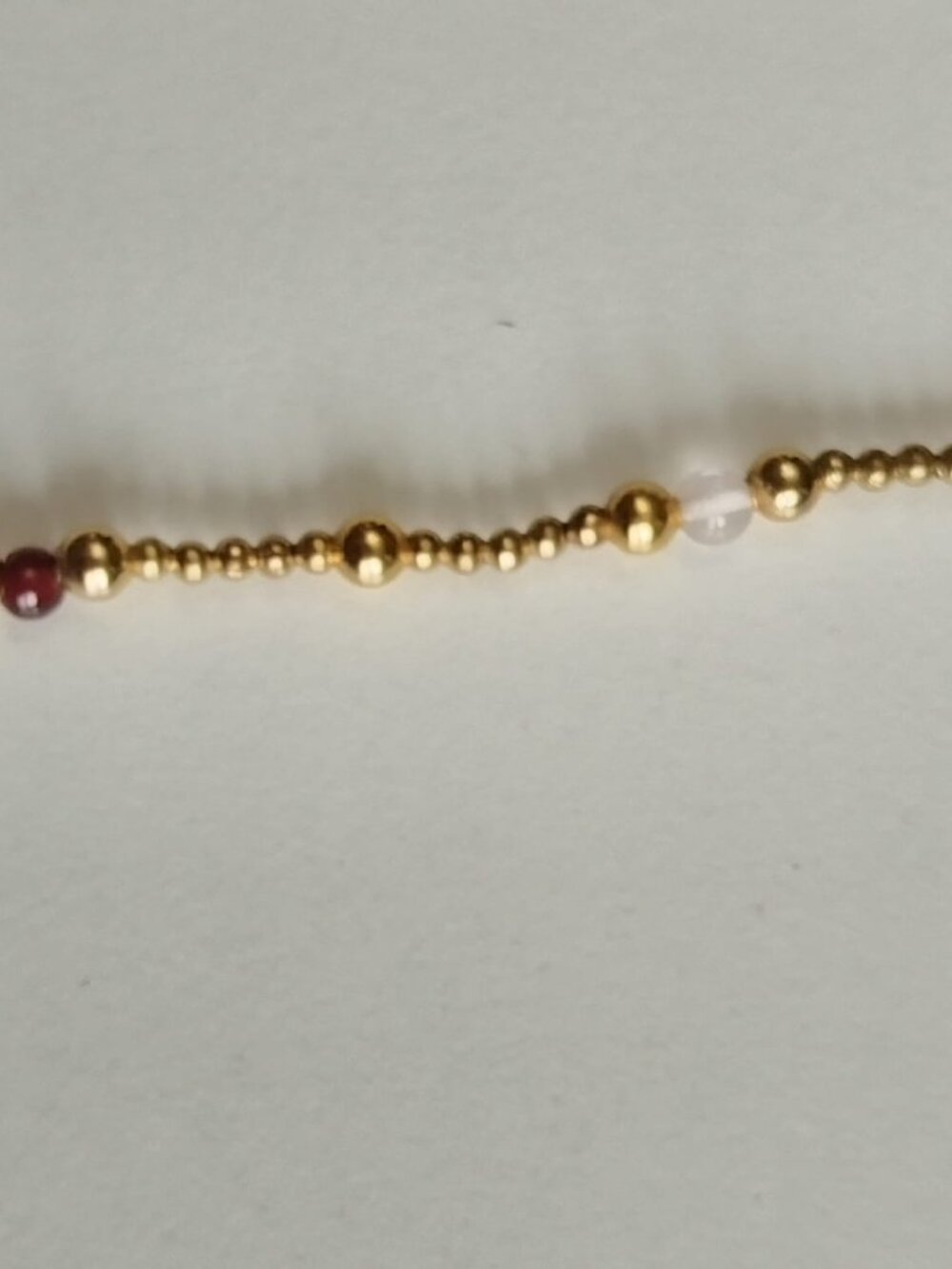 Vintage Murano Venetian Aqua Glass Gold Foil Bead Necklace Rose Quartz Beads - Picture 6 of 15